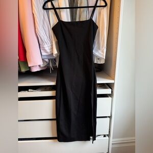 Lovers + Friends Black Midi Dress